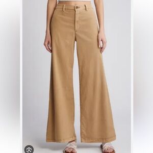AG Adriano Goldschmied Wide Leg Pants in Tan